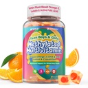 Methylated Multivitamin Gummies for Teens & Kids with Methylfolate, Methyl B12 & Omega3, Teen Vitamins for Boys & Girls 10-19 with Multi-Minerals for Teenager Focus, Energy, Growth, Skin, Eyes, Immune