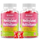 Methylated Vitamin B Complex Gummies for Women & Men, Multivitanins Gummy with Vitamin A, C ,E, Methylfolate & B12, TMG, Calcium, D3 K2, Magnesium & More for Overall Health-Vegan, Sugar Free,120 Cts