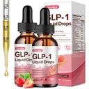 GLP-1 Supplement, GLP-1 Support Liquid Drops with Berberine, Chromium, Ceylon Cinnamon, Green Tea & Hops Flower Extract, GLP-1 Supplement for Gut & Metabolism Health, Vegan, Strawberry Flavor, 4 Fl Oz