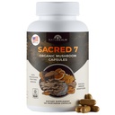 Naturealm Sacred 7 Mushroom Supplement Capsules | 60-Day Supply | 7-in-1 Organic Mushroom Complex Capsules with Lions Mane, Reishi, Chaga | 1000mg Per Serving | Immune Support & Focus