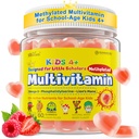 Kids Methylated Multivitamin Gummies + Omega-3 DHA, PS, Lion's Mane, Methyl B12 & Methylfolate, Vitamin D3, Zinc, C, Magnesium & Calcium for Ages 4+, Brain & Immune Support, Sugar Free, 60Cts