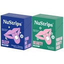 NuStrips Fast Dissolving Sleep & Beauty Oral Strips Travel Bundle with Melatonin, Valerian Root, L-Theanine, Vitamin B6, Biotin, Folate & Vitamin E