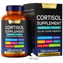 Cortisol Supplement with Aspalathus Linariifolius, Magnesium, L-Theanine - for Men and Women - Stress Relief, Sleep Support, Detoxification, Reduction & Control - 120 Capsules