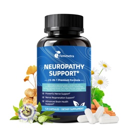 Nerve & Peripheral Neuropathy Support Supplement with 1200mg R-Alpha Lipoic Acid L-Carnitine Vitamin B12 B1 B6 D3 E Folate Lions Mane NAC Magnesium Turmeric - Liver Detox, Antioxidant & Mental Support