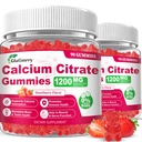 180 Count Calcium Citrate Gummies - Calcium Gummies with Magnesium & 4 Essential Vitamins Support Bone, Muscle, Teeth, Immunity, Calcium Supplements for Women & Men, Strawberry Flavor
