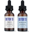 Detox’d Paratox Gut Cleanse & Detox - Herbal Liquid Drops with Black Walnut, Wormwood, Clove & Oregano for Digestive Balance, Energy Boost & Immune Support(1pc)