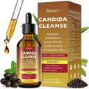 Candida Support with Triple-Targeting Technology, All-in-1 Synergy Formula with Caprylic Acid, Oregano, Black Walnut & Wormwood – Gut Health, Digestive & Immune Support Drops (2 Fl Oz) (1)