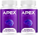 (2 Pack) Apex Neuro Elite Capsules - Official ApexNeuro Elite Pills Advanced Formula Support Maximum Strength, All Natural Ingredients Vitamins For Overall Health & Wellness, 120 Capsules For 2 Months