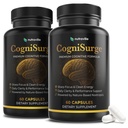 CogniSurge Nootropics Brain Support Supplement for Memory and Focus - Nature-Powered Lion's Mane Supplement Capsules with Shilajit - No Caffeine or Stimulants - 2 Pack