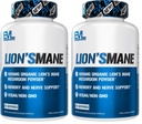 Evlution Organic Lion’s Mane Mushroom Supplement - Lion’s Mane Mushroom Capsules Nootropics Brain Support Supplement for Focus Memory Clarity and Immunity Support (Pack of 2)