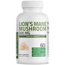 Bronson Lion's Mane Mushroom 500mg Hericium Erinaceus Non-GMO, 60 Vegetarian Capsules