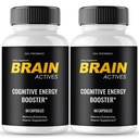 IDEAL PERFORMANCE Brain Actives Capsules Brain Actives Supplement Support Pills for Nerve and Brain Health - Maximum Strength Nootropics Official BrainActives All Natural Support Reviews (2 Pack)