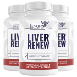Liver Renew - Liver Cleanse Detox & Repair - Liver Support Supplement with Artichoke Extract, Milk Thistle, Dandelion and Turmeric - 180 Capsules