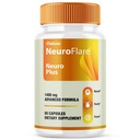 Neuro Plus Brain Formula Capsules, Neuro Flare NeuroPlus Supplement Better Focus, Memory Health, Stress, Calm, Relax, Sleep, Advanced Extra Strength Nootropic Cognitive Performance Pill (60 Capsules)