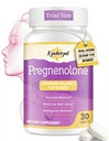 Pregnenolone with Ashwagandha for Women, Pregnenolone 100mg (2 Tablets) or 50mg (1 Tablet) Dose, 8-in-1 Formula with DHEA, Black Cohosh, Dual-Dosing, Vegan, Gluten Free, 30 Chewable Tablets