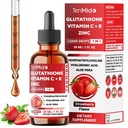 Liposomal Glutathione Supplement - 7in1 Liquid Drops with Zinc, Vitamin C, Vitamin E, Phosphatidylcholine, Hyaluronic Acid, and Aloe Vera - Vegan, Non-GMO - 30ml 1 Fl Oz