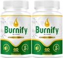 (2 Pack) Burnify Capsules - Official Burnify Premium Advanced Formula Capsulas Natural Ingredients Multivitamin Supplement Support Pastillas for Health Overall & Wellness, 120 Capsules for 2 Months