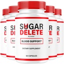 (5 Pack) Sugar Delete Capsules - Official Supplement Support, Premium Formula All Natural Ingredients, SugarDelete Pills Maintain Healthy Stable Levels, Advanced Formula, 300 Capsules for 5 Months