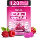 Creatine Monohydrate Gummies 5000mg –Muscle Strength,Energy,Focus, Recovery Support 128 Gummies Pre & Post Workout Supplement Bottle Delicious Creatine Supplement for Men and Women - Raspberry Flavor