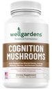100% Pure Cognition Mushroom Supplement - Lion’s Mane, Reishi, Cordyceps & More - Promotes Mental Clarity, Focus, Memory, Energy, Performance - Mushroom Brain Vitamins