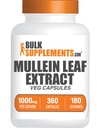BulkSupplements.com Mullein Leaf Capsules - Mullein Supplement, Herbal Supplement - Gluten Free, 2 Capsules per Serving, 360 Count (Pack of 1)