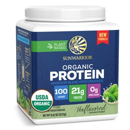 Sunwarrior Organic Unflavored Warrior Blend Performance Protein, 15.07 OZ