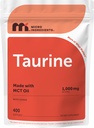 Micro Ingredients Taurine 1,000 mg Per Serving with Coq10 | Coenzyme Q10 Supplement with MCT Oil | 4+ Month Supply with 400 Softgels | Non-GMO
