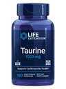 Life Extension Taurine, Pure Taurine Amino Acid Supplement, Heart, Liver and Brain Health, Longevity, Muscle and Exercise, 1000 mg, Non-GMO, Gluten-Free, Vegetarian, 180 Vegetarian Capsules