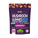 Organic & Functional Mushroom Gummies Supplement ASHWAGANDHA,REISHI,Turkey Tail MAITAKE, SHATAKE Chaga CORDYCEPS BOOSTS Cognitive,Performance Gluten Free,Vegan Low CARB,GUMMIES80