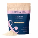 DOSE & CO. Pure Collagen Peptides Powder, Unflavored, 9.6 Oz | Hydrolyzed Bovine Collagen Type I & III with 18g Protein - Supports Healthy Hair, Skin & Nails | Non-GMO, Preservative Free, Gluten Free