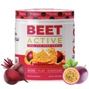 Nutrology Beet Active, Natural Pre-Workout Powder, Supports Energy, Endurance & Nitric Oxide Flow with Beet Powder, Yerba Mate & Electrolytes, Vegan Pre Workout, Passion Fruit Flavor, 30 Servings