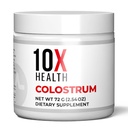 10X Health Bovine Colostrum Powder - Organic Colostrum Supplement Powder with Cat’s Claw Extract and Lactoferrin - Easy-Mix, Unflavored for Immunity & Gut Support - 60 Servings