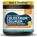 Sandhu's Bovine Colostrum with Collagen Powder | Hair, Beauty, Skin & Nail Supplement | Supports Gut, Immune Health | Digestive Enzymes | 45 Servings Large Pack | Nutrition for Women