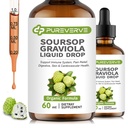Soursop Graviola Liquid Drop for Cell Support & Regeneration, Immune System and Gut Health Support, Soursop Bitters Liquid, Herbal Goodness, Sugar/Gluten Free, Natural Flavor, 2 Fl Oz
