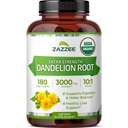 Zazzee USDA Organic Dandelion Root 10:1 Extract, 180 Capsules, 6 Month Supply, Liver & Detox Support, Taraxacum Officinale, Organic Herbal Supplement, All-Natural, Non-GMO, Made in the USA