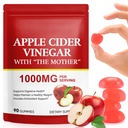 Apple Cider Vinegar Gummies - 90 Count, 1000mg ACV Gummy with Folic Acid, Gelatin-Free, Gluten-Free, Vegan & Non-GMO