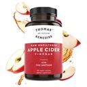 Thomas' all-natural Remedies Apple Cider Vinegar with the Mother, Raw & Unfiltered ACV Pills for Gut & Digestion, 120Ct
