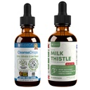 Rejuvica Health Cleanse Drops + Active Milk Thistle Bundle - Liver, Kidney, & Gallbladder Cleanse Support - Liquid Delivery for Better Absorption - Chanca Piedra, Milk Thistle, & More!