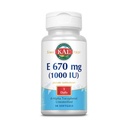 KAL E-1000 D-Alpha Tocopherol 1000 IU Softgels, 30 Count