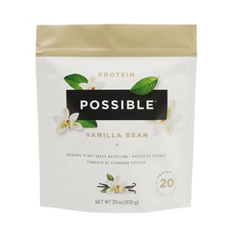 Possible Protein Powder - Muscle Growth & Recovery Support - Plant-Based Protein - Essential Amino Acids & BCAAs - Vegan, Gluten-Free & USDA Organic - Vanilla, 1.25 Pound (Pack of 1)