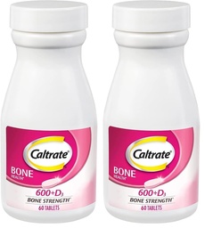 Caltrate 600 Plus D3 Calcium and Vitamin D Supplement Tablets, Bone Health Supplements for Adults - 60 Count (Pack of 2)