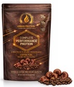 Complete Performance Coffee Protein Shake Powder |1.9LB| 25g Grass-Fed Whey + 10g Collagen | 74mg Caffeine | Lion’s Mane, Reishi & Cordyceps | Energy, Focus & Wellness Support | No Sugar | 20 Servings