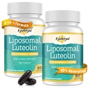 Liposomal Luteolin 200mg – Luteolin Supplement & Brain Supplement for Memory and Focus with Apigenin & L-Theanine – Non-GMO, Gluten-Free, 120 Softgels