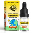 Good Rāz Vitamin D3 Drops for Kids 0.17 fl oz (5 ml) – Taste Free Liquid Dietary Supplement for Kids – Non-GMO, Gluten-Free, Kosher, Daily Liquid Vitamin in Easy Dropper Bottle