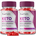 (2 Pack) True Form Keto Gummies - True Form Keto ACV Gummies for Weight Loss Support Belly Fat Apple Cider Vinegar Extract Keto+ACV Plus Supplement Energy avc Trueform Gomitas (120 Gummies)
