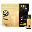 SALTT Electrolytes Powder Flavored Drink Mix - Zesty Orange - 30 Hydration Packets - Magnesium, Potassium, Sodium, Trace Minerals - Zero Sugar & Gluten Free - Travel Essentials - 100mg Caffeine