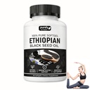Ethiopian Black Seed Oil Capsules 4.64% Thymoquinone – Purely Nutrient Organic Cold Pressed Black Cumin Seed Oil Softgels, Non-GMO, Gluten-Free, 60 Softgels(1 Bottle)