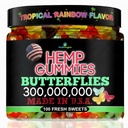 Hemp Gummies for Sleep Calm Night Peaceful Day Relaxation - Fruity Gummy Bear Edibles Candy-Made in USA -100 Butterfly Count