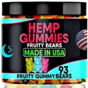 Hemp Gummies for Sleep, Edibles for Peace, Relaxation and Calm-Hempseed Oil InfusedGummy Bears Candy-Made in USA-93 Count