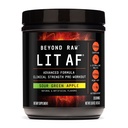 Beyond Raw LIT Advanced Pre Workout Formula, Sour Green Apple, for Energy, Focus, Endurance, Targeted Release Caffeine, Creatine, Betaine, Beta Alanine, Taurine, 20 Servings